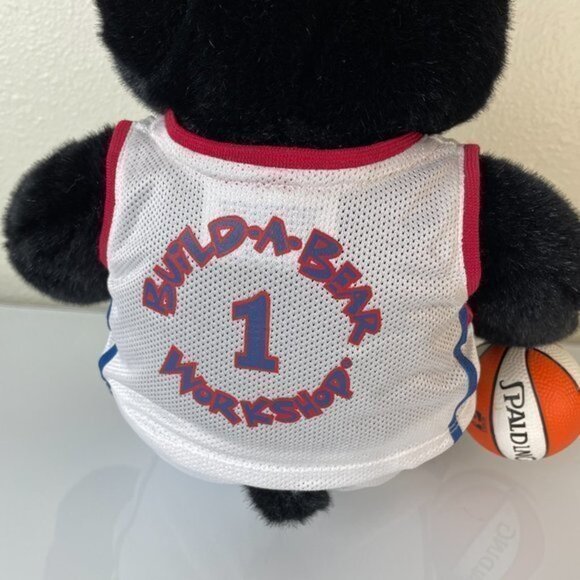 Build-A-Bear WNBA Black Bear Plush, Older Label, Basketball Accessory, 17” - Picture 8 of 11
